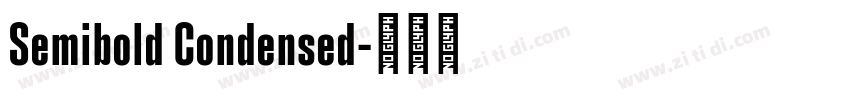 Semibold Condensed字体转换